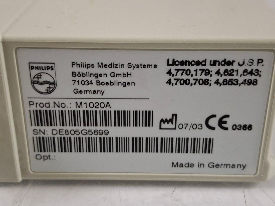 Hewlett Packard M1020A SpO2/PLETH Single Parameter Module