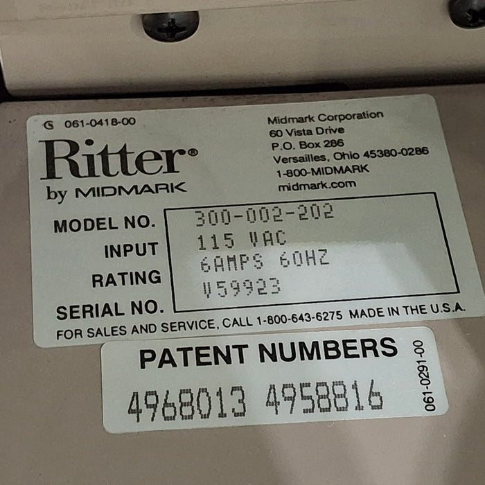 Ritter 300 Exam Table