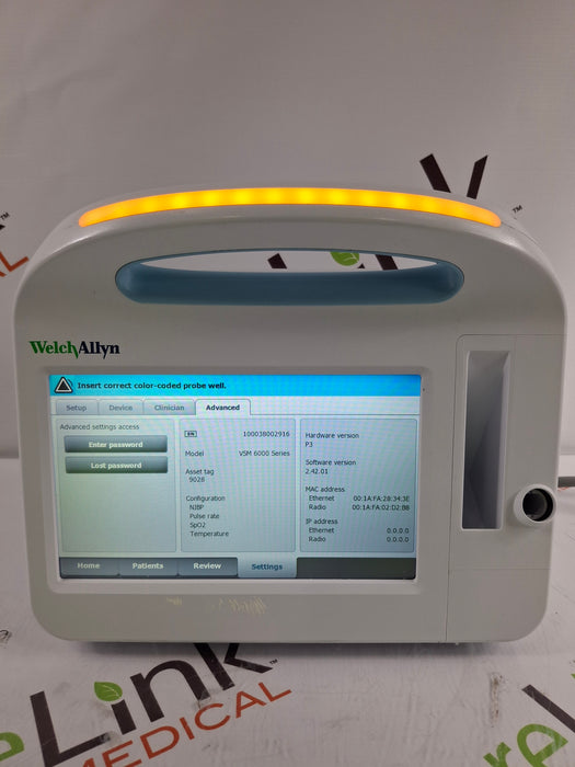 Welch Allyn Connex 6800 68MXTX - Masimo SpO2, SureTemp Vital Signs Monitor