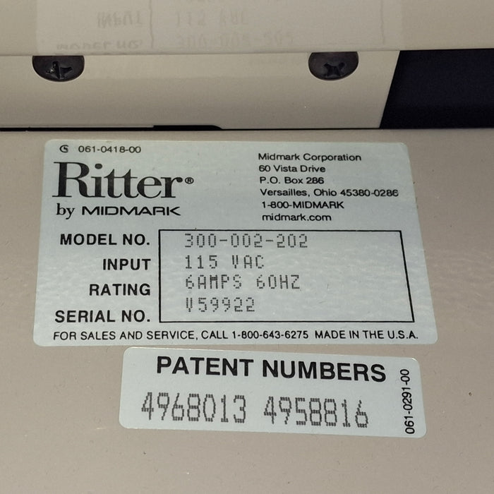 Ritter 300 Exam Table