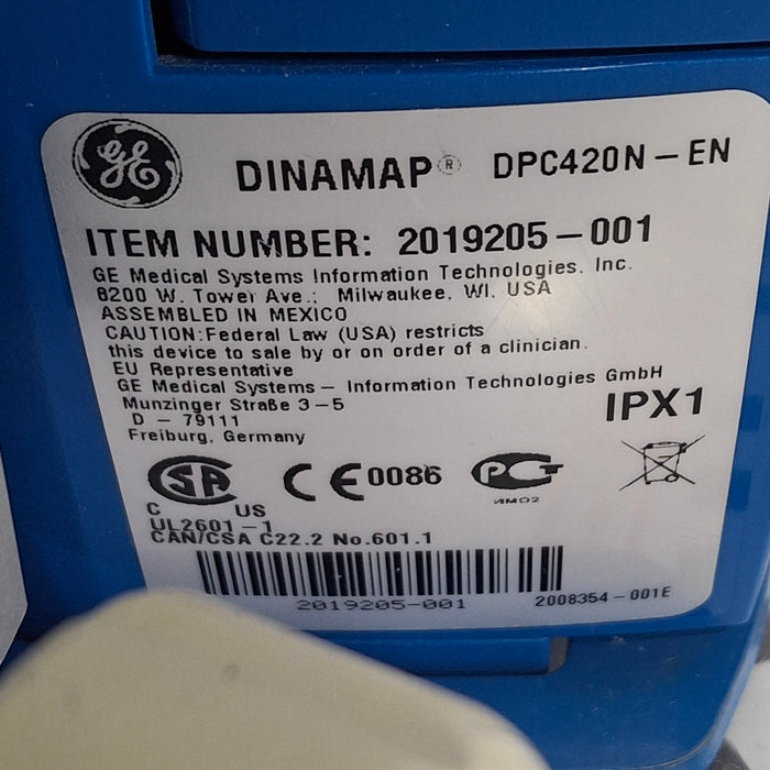 GE Healthcare Dinamap ProCare 420 Vital Signs Monitor