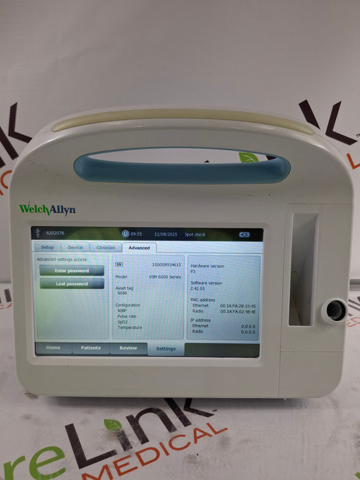 Welch Allyn Connex 6800 68MXTX - Masimo SpO2, SureTemp Vital Signs Monitor