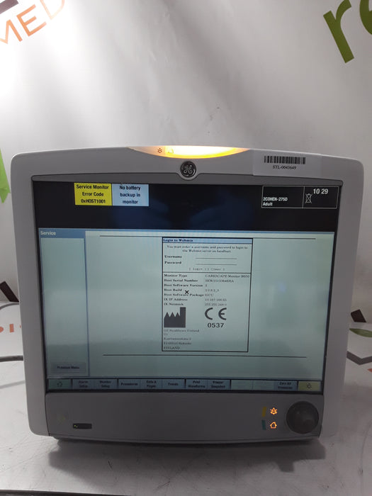 GE Healthcare Carescape B650 Patient Monitor