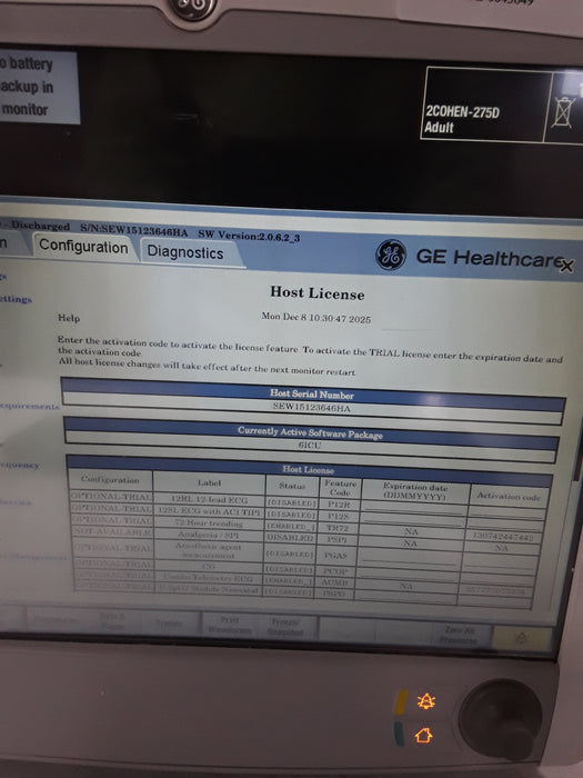 GE Healthcare Carescape B650 Patient Monitor
