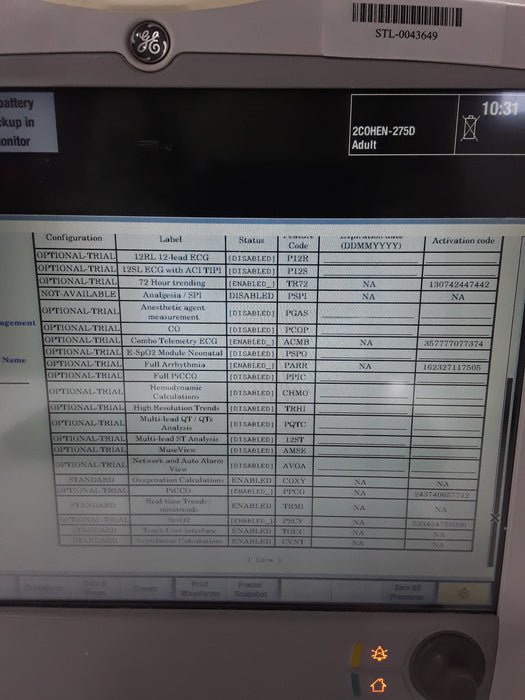 GE Healthcare Carescape B650 Patient Monitor