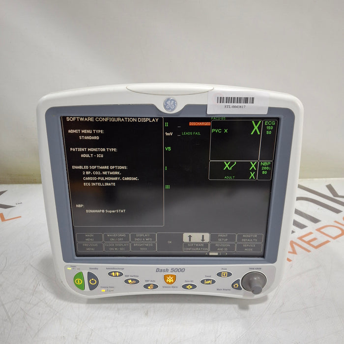 GE Healthcare Dash 5000 - GE/Nellcor SpO2 Patient Monitor