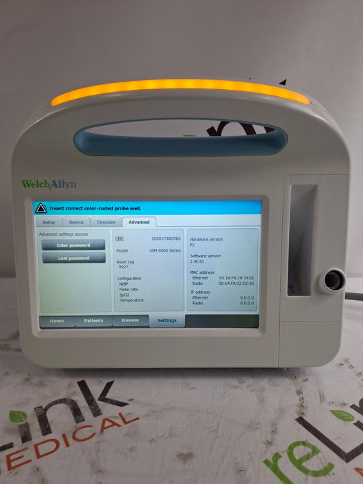 Welch Allyn Connex 6800 68MXTX - Masimo SpO2, SureTemp Vital Signs Monitor