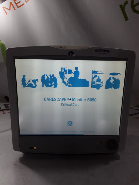 GE Healthcare Carescape B650 Critical Care Patient Monitor