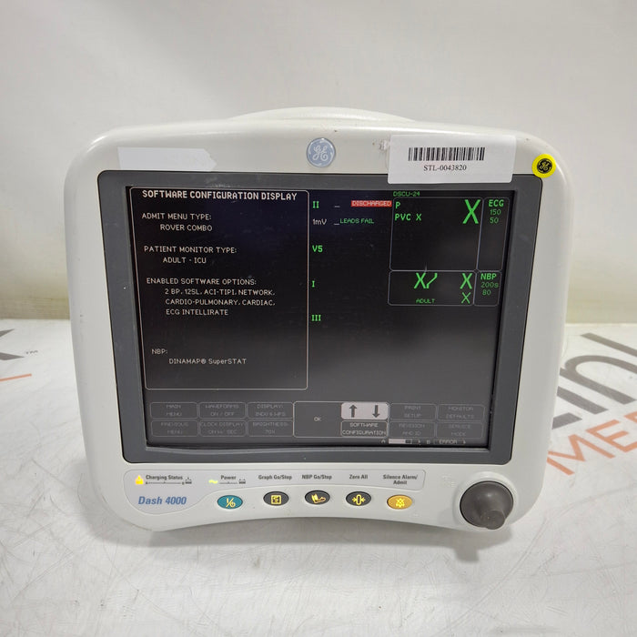 GE Healthcare Dash 4000 - GE/Nellcor SpO2 Patient Monitor