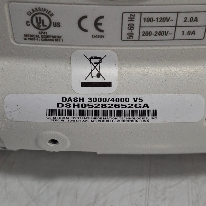 GE Healthcare Dash 4000 - GE/Nellcor SpO2 Patient Monitor