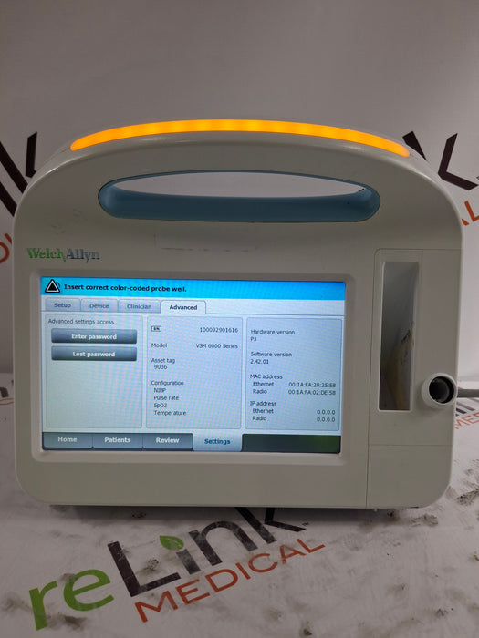 Welch Allyn Connex 6800 68MXTX - Masimo SpO2, SureTemp Vital Signs Monitor