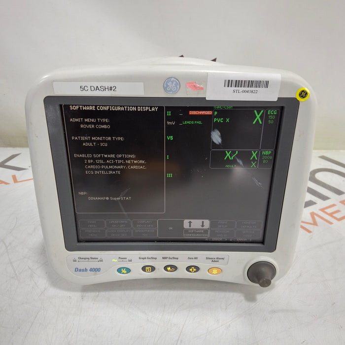 GE Healthcare Dash 4000 - GE/Nellcor SpO2 Patient Monitor