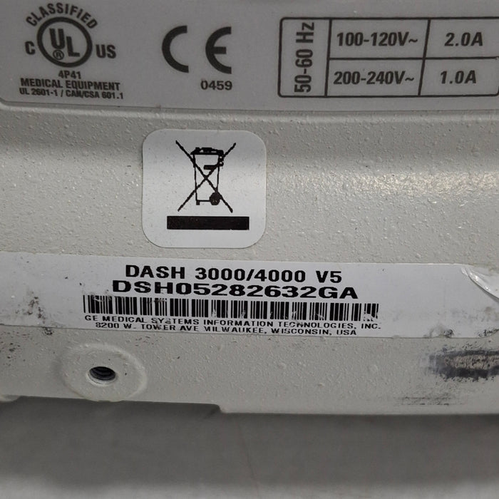 GE Healthcare Dash 4000 - GE/Nellcor SpO2 Patient Monitor