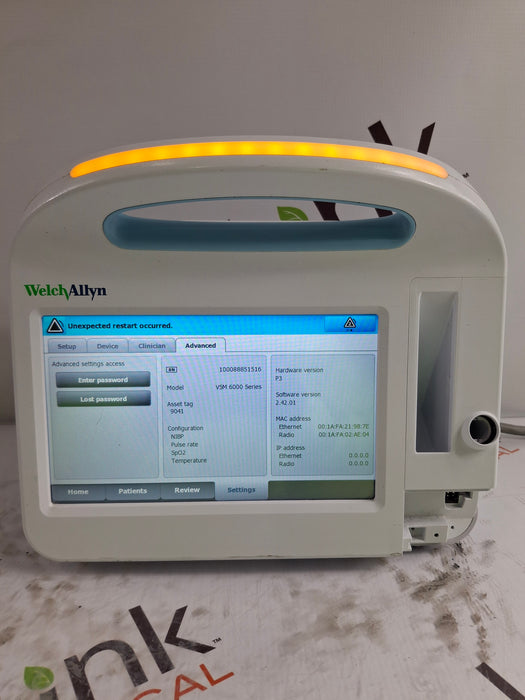 Welch Allyn Connex 6800 68MXTX - Masimo SpO2, SureTemp Vital Signs Monitor