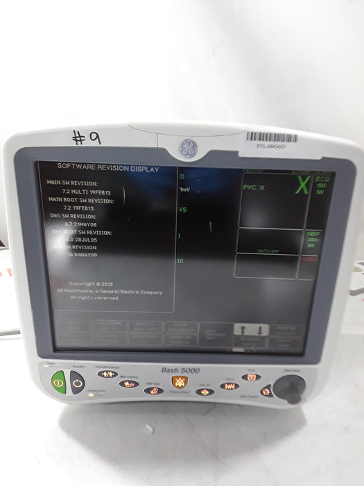 GE Healthcare Dash 5000 - GE/Nellcor SpO2 Patient Monitor