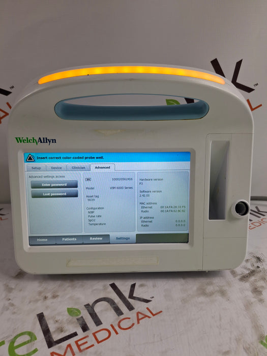 Welch Allyn Connex 6800 68MXTX - Masimo SpO2, SureTemp Vital Signs Monitor