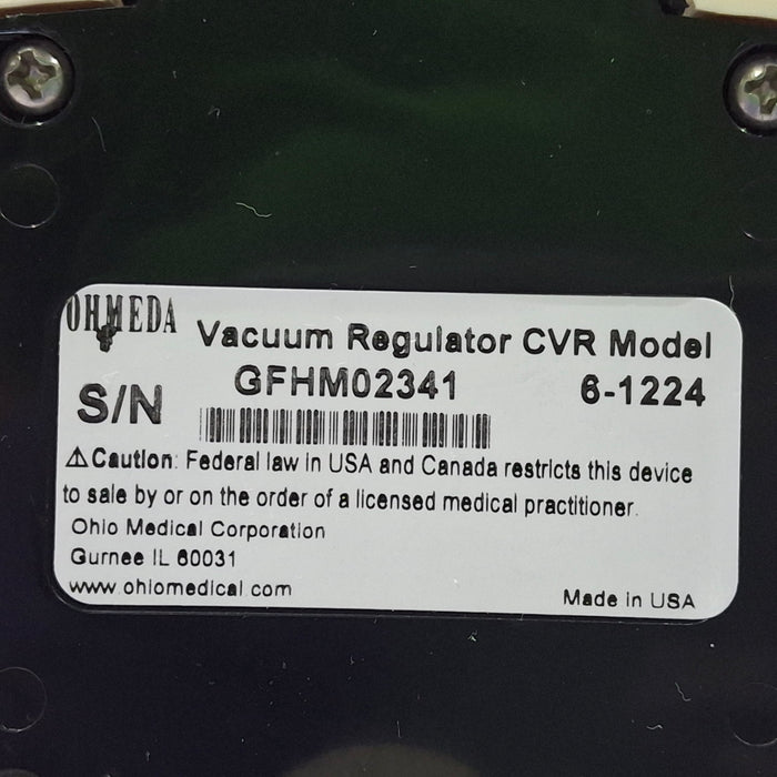 Ohmeda Medical Vacuum Regulator
