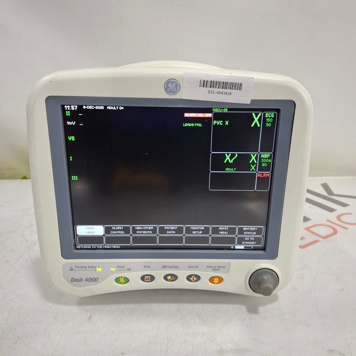 GE Healthcare Dash 4000 - GE/Nellcor SpO2 Patient Monitor