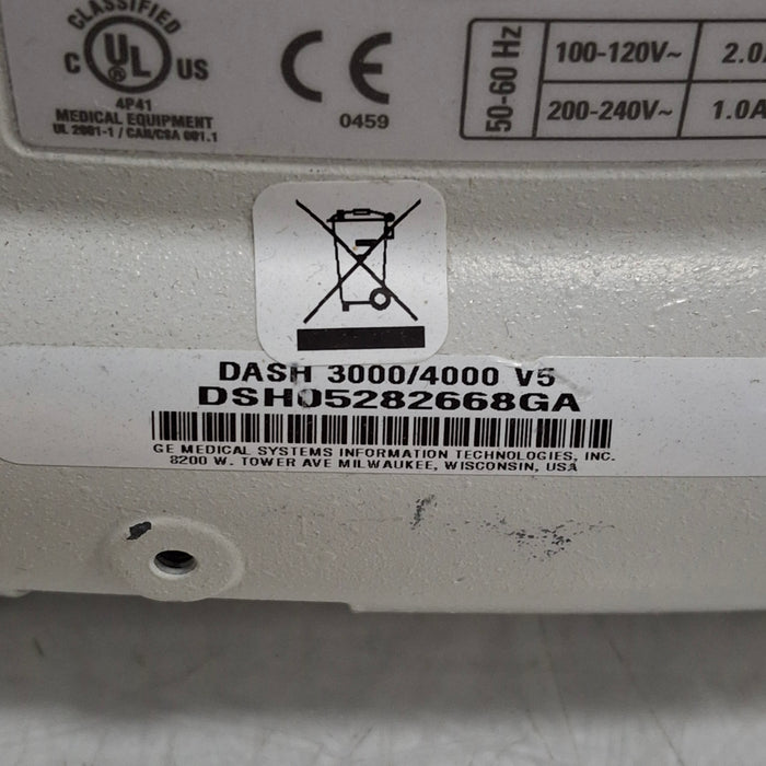 GE Healthcare Dash 4000 - GE/Nellcor SpO2 Patient Monitor