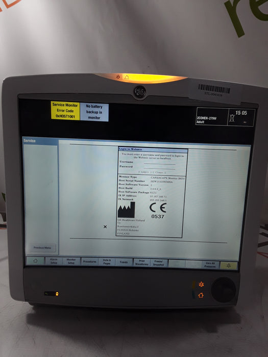GE Healthcare Carescape B650 Patient Monitor