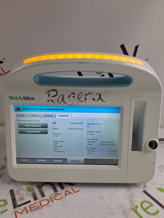 Welch Allyn Connex 6800 68MXTX - Masimo SpO2, SureTemp Vital Signs Monitor