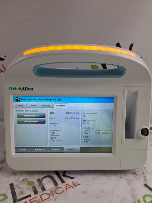 Welch Allyn Connex 6800 68MXTX - Masimo SpO2, SureTemp Vital Signs Monitor