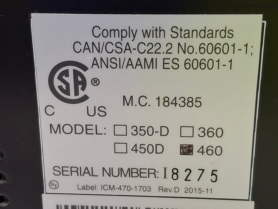 I.C. Medical, Inc. Crystal Vision 460 Smoke Evacuation System