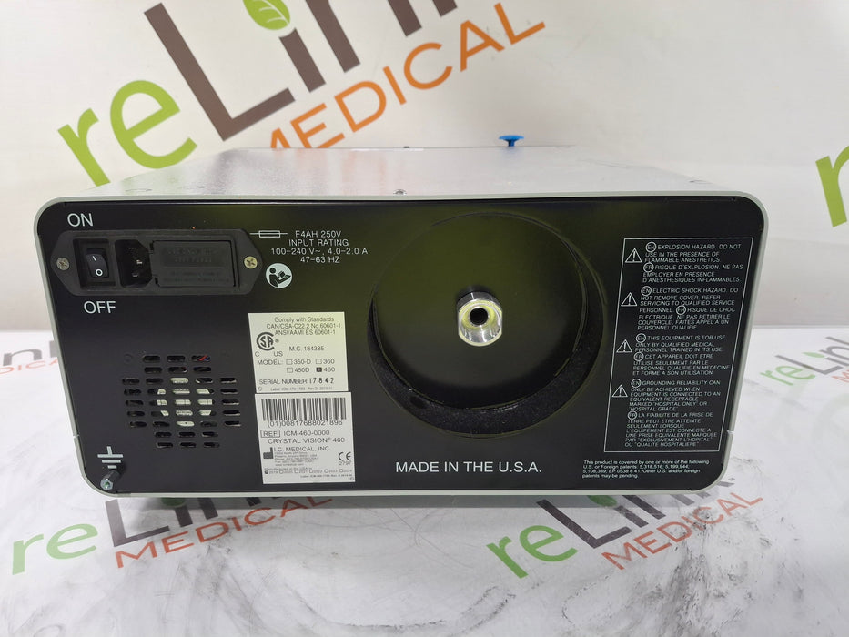 I.C. Medical, Inc. Crystal Vision 460 Smoke Evacuation System