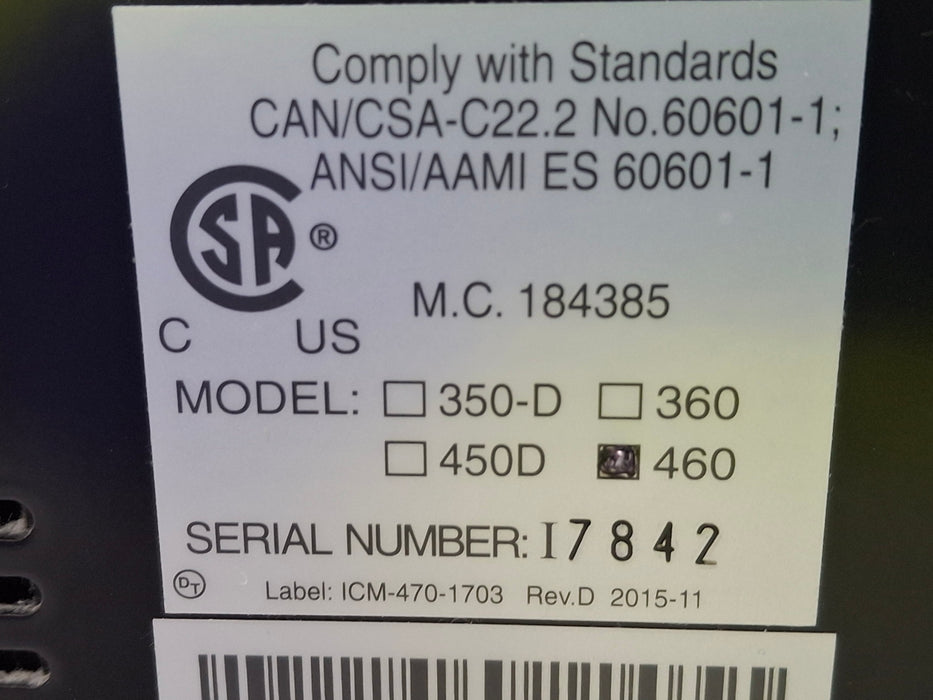 I.C. Medical, Inc. Crystal Vision 460 Smoke Evacuation System