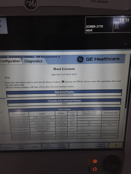 GE Healthcare Carescape B650 Patient Monitor