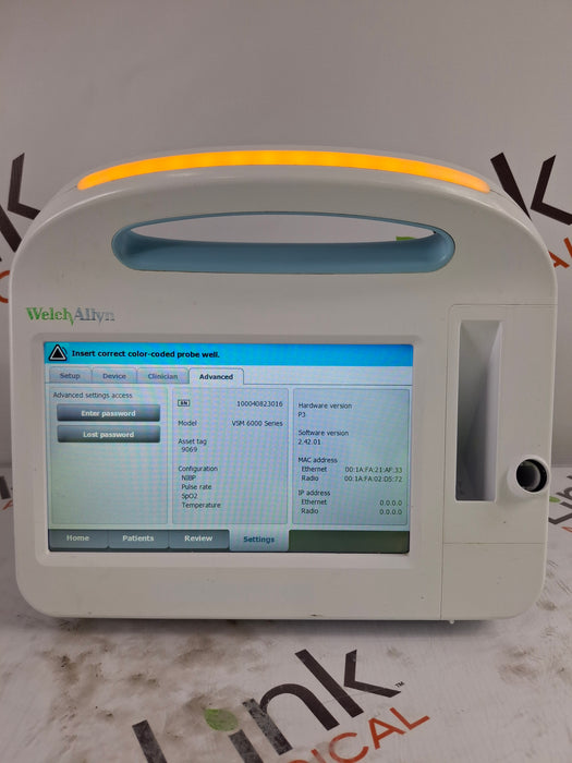 Welch Allyn Connex 6800 68MXTX - Masimo SpO2, SureTemp Vital Signs Monitor