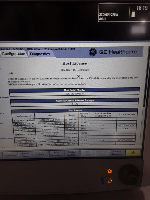 GE Healthcare Carescape B650 Patient Monitor