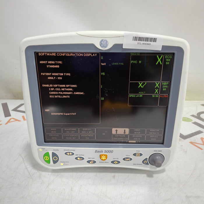 GE Healthcare Dash 5000 - GE/Nellcor SpO2 Patient Monitor
