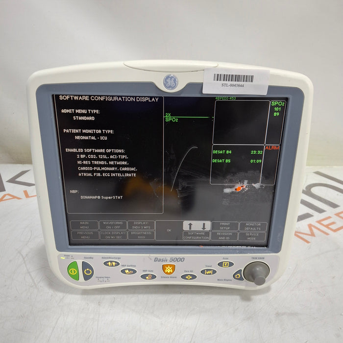 GE Healthcare Dash 5000 - GE/Nellcor SpO2 Patient Monitor