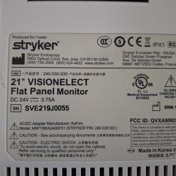 Stryker 21" VisionElect HD Monitor