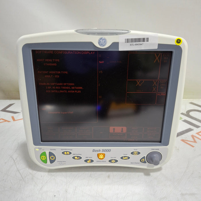 GE Healthcare Dash 5000 - GE/Nellcor SpO2 Patient Monitor