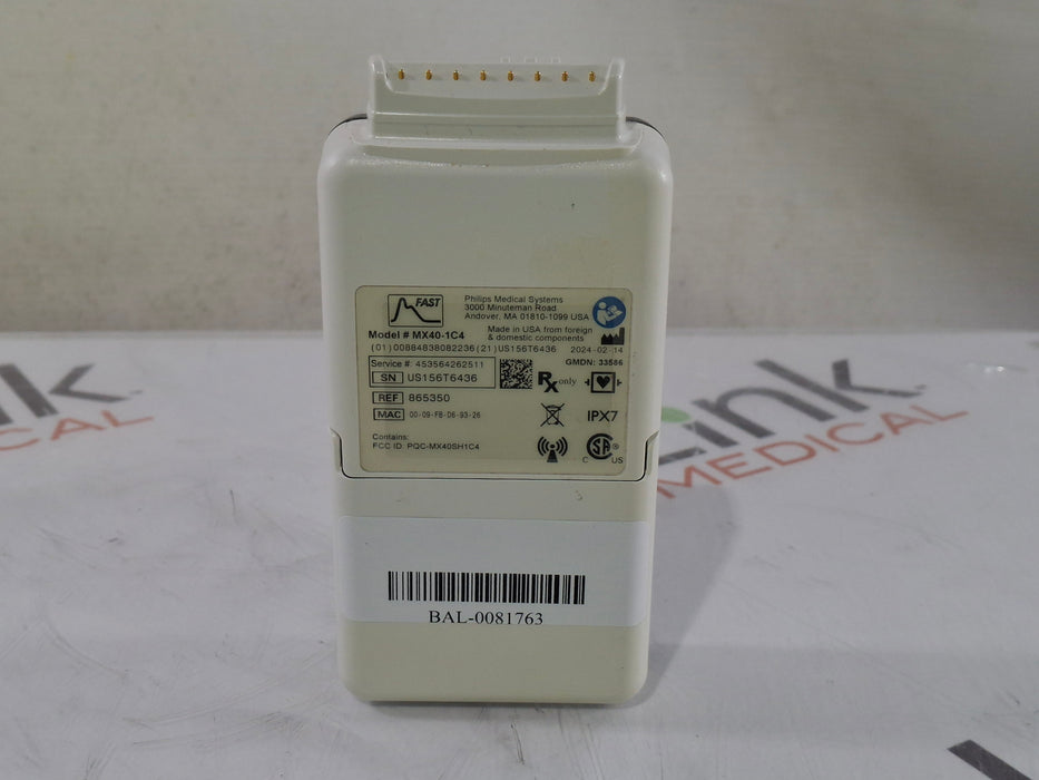 Philips MX40 1.4 ECG/SPO2 865350 Telemetry Transmitter