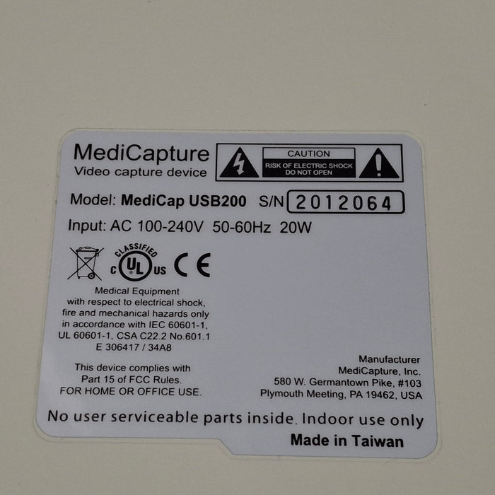 MediCapture MediCap USB200 Video Capture Device