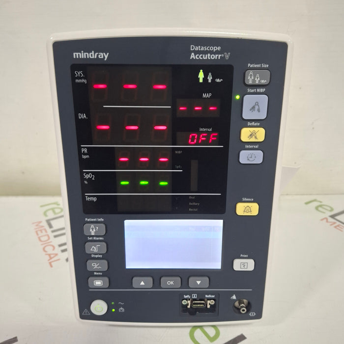 Mindray Datascope Accutorr V Vital Signs Monitor