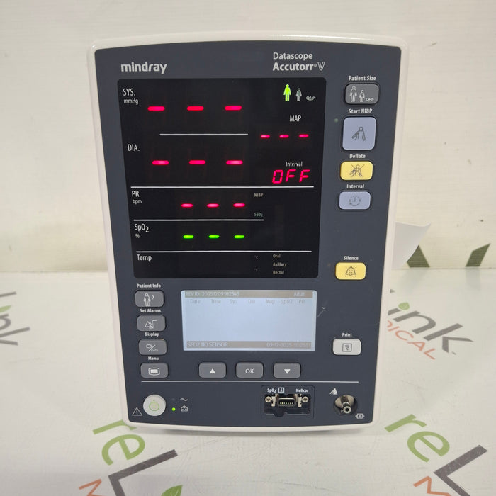 Mindray Datascope Accutorr V Vital Signs Monitor
