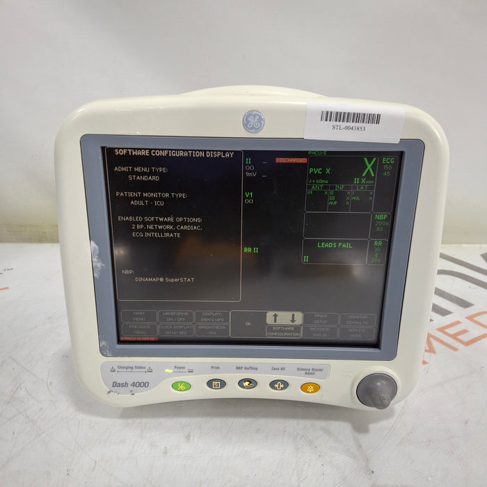 GE Healthcare Dash 4000 - GE/Nellcor SpO2 Patient Monitor