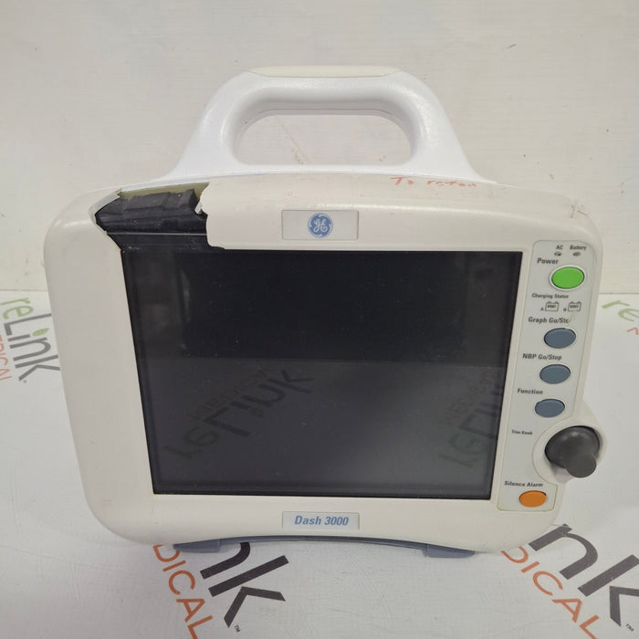 GE Healthcare Dash 3000 - Masimo SpO2 Patient Monitor