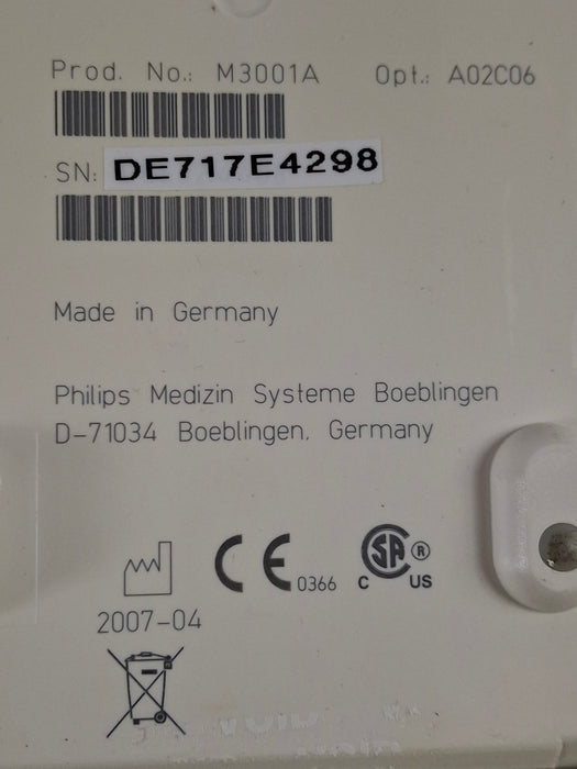 Philips M3001A-A02C06 OxiMax SpO2, NIBP, ECG, Temp, IBP MMS Module