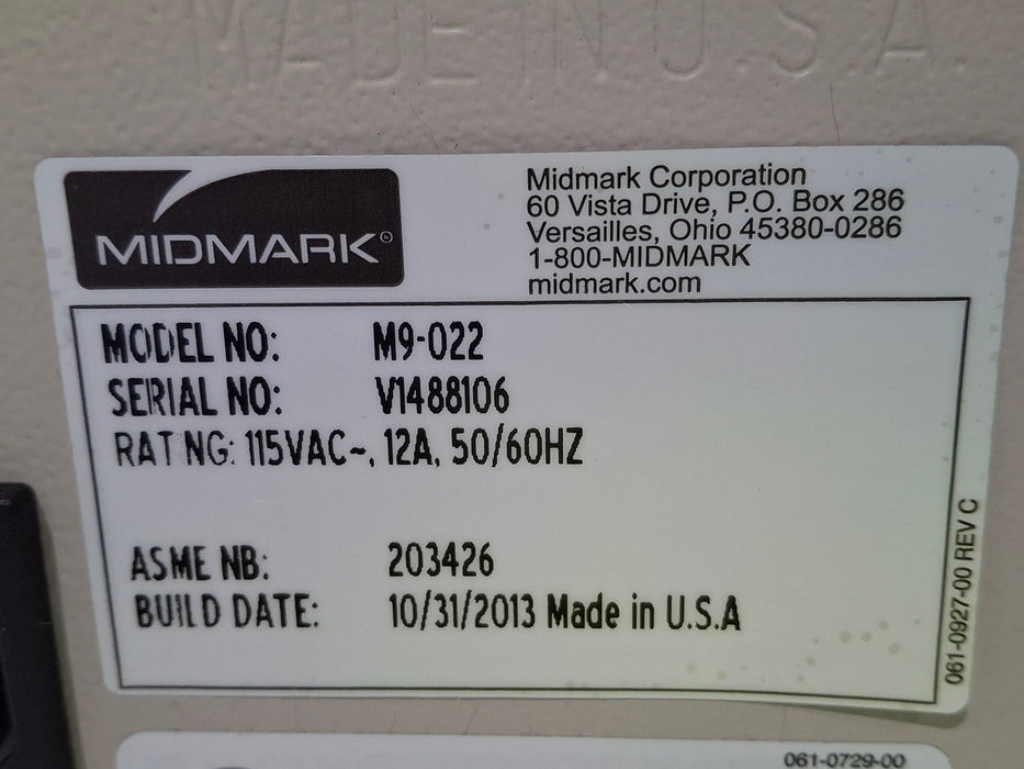 Midmark Ritter M9-022 UltraClave Autoclave Sterilizer