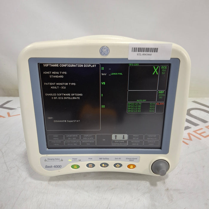 GE Healthcare Dash 4000 - GE/Nellcor SpO2 Patient Monitor