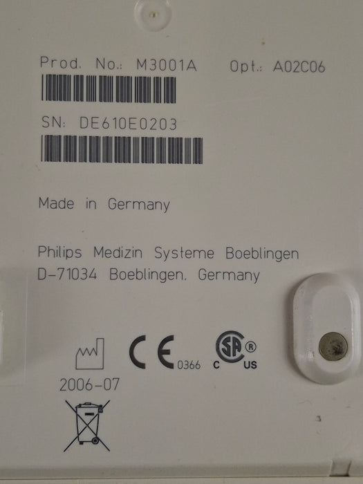Philips M3001A-A02C06 OxiMax SpO2, NIBP, ECG, Temp, IBP MMS Module