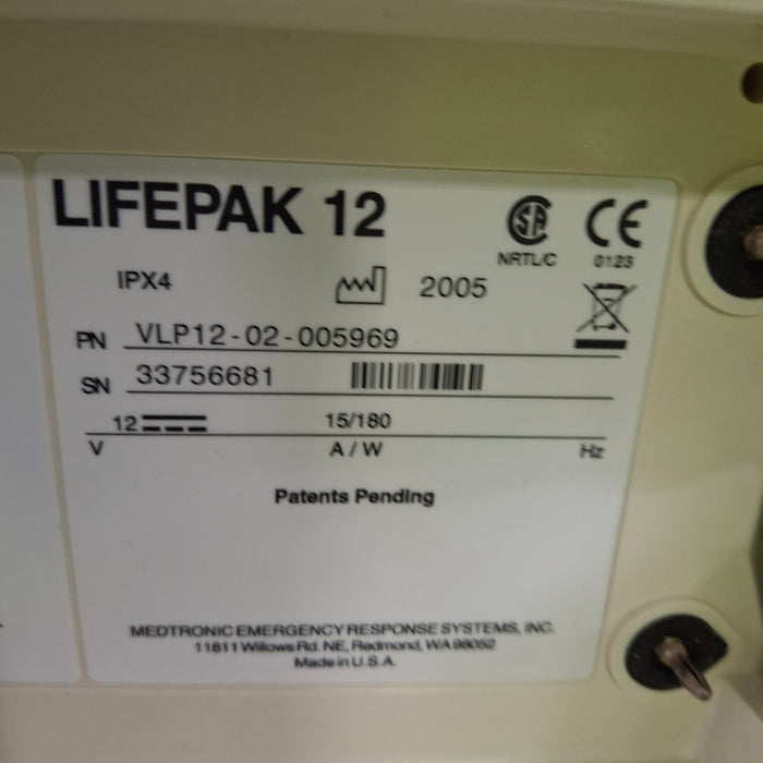 Physio-Control LifePak 12 3-Lead Defibrillator