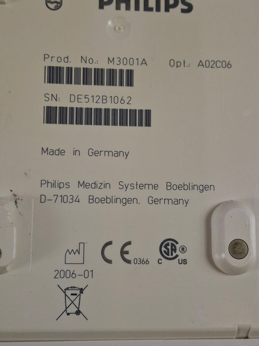 Philips M3001A-A02C06 OxiMax SpO2, NIBP, ECG, Temp, IBP MMS Module