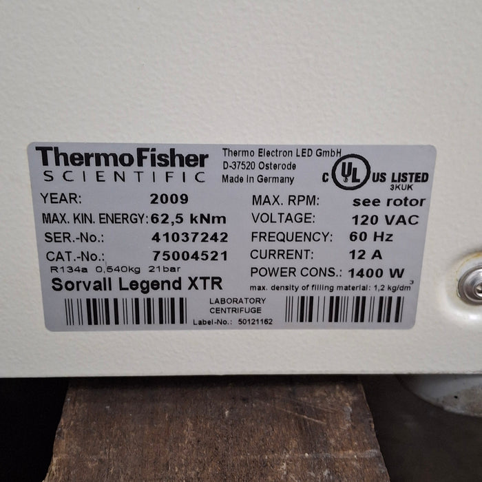 Thermo Scientific Sorvall Legend XTR Centrifuge