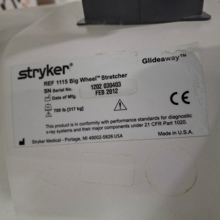 Stryker 1115 Big Wheel Glideaway Stretcher